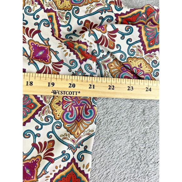 Chicos 2 US M‎ Colorful Medallion Button Up Back Shirt Boho Regal Art To Wear - Picture 8 of 11
